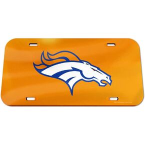 Wincraft NFL Denver Broncos 12529115 Crystal Mirror License Plate, Black