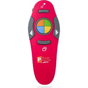 PowerPoint Presentation Clicker, USB Wireless Presenter Remote with Lazer Pointer, for Microsoft Power Point RF 2.4 GHz (Rose Gold)