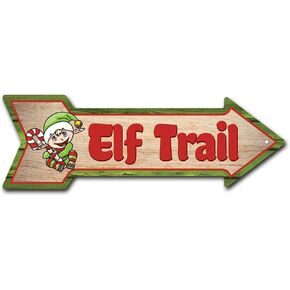 MightySkins Peel and Stick Art Removable Elf Trail Decal Decor 24" Directional Sticker Vinyl Wall Decals