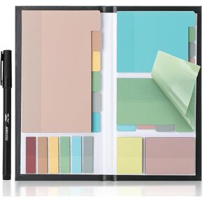 Mr. Pen- Transparent Sticky Note Set, 410 Pack, Vintage Colors, Transparent Sticky Notes Tabs, Divider Sticky Notes, Translucent Sticky Notes, Planner Sticky Notes, Sticky Note Dividers Tabs
