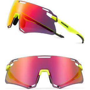 ROCKBROS Cycling Glasses For Men UV Protection Bike Glasses For Men Cycling Sunglasses Sports Glasses for Running, MTB