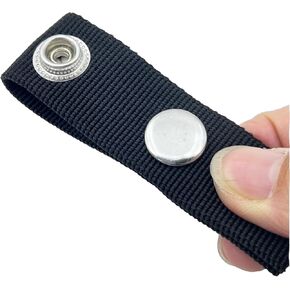 Snap Extender for Boat Canvas -Brass Heavy Duty snap and Thickened Webbing ，Extension Size,1"/1 1/2"/2"/2 1/2"/ 3"/ 3 1/2" /4" - Built in Finger Loops (6, 2")
