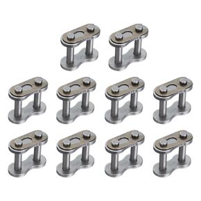 uxcell 10Pcs #60H/ DIN/ISO 12AH Chain Master Connector Link Roller, 3/4" Pitch Carbon Steel, Standard Connecting Split Links