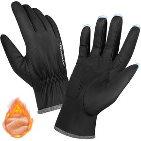 ATERCEL Gloves for Cold Weather Men Women Warm Winter Gloves Touchscreen Function, Windproof Gloves for Running, Dog Walking and Driving