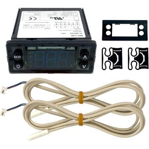 New BEV Air 00C30-123D-03 Temperature Controller Kit ERC112D with Probes Replacement Compatible with Beverage Air Refrigerators