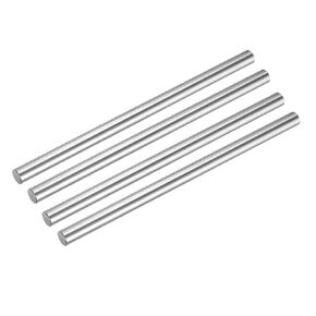 uxcell 4 Pcs Linear Motion Rod Shaft Guide 6mm x 300mm (0.236" x 11.8") Hardened Chrome Plated Steel Linear Rail Rod for 3D Printer, CNC Machine