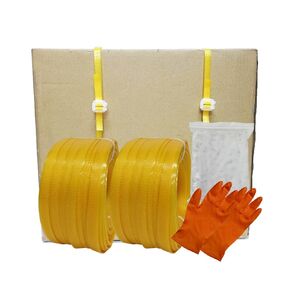 Banding Strapping Kit, Box Packing Strapping Tool, Packaging Strapping Tool, 7900" Length Poly Strapping and 200 Buckles, Manual Packing Banding Tool for Plastic Strapping