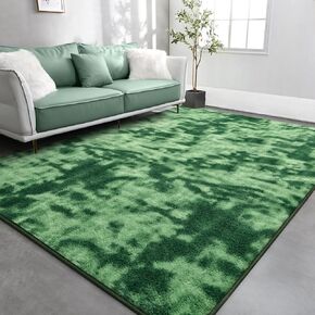 TWINNIS Large Area Rugs for Living Room Bedroom, 4x6 Feet, Super Soft Indoor Thickened Memory-Foam Carpets Easy-Cleaning, Modern Aesthetic Minimalist Comfy Rug for Kids Room Home Decor, Black