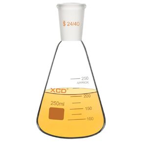 XCD Erlenmeyer Flask, Heavy Wall Borosilicate Glass Erlenmeyer Flask with 24/40 Standard Taper Outer Joint, 1000 ml