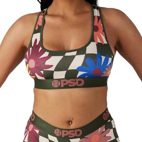 PSD Women's Tapestry Meltdown Sports Bra, Multi, M