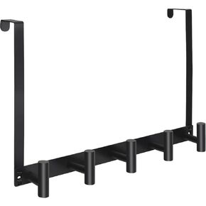 Over The Door Hooks, Over The Door Hanger Hook with 5 Towel Hooks, Door Rack Towel Holder Towel Hanger for Bathroom, Over The Door Towel Racks for Bathroom, Bedroom Towels and Coats