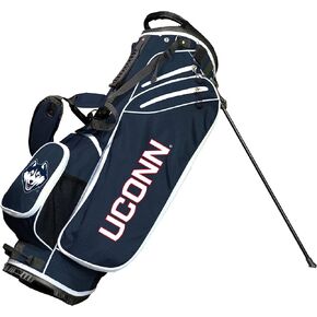 Team Golf NCAA Connecticut Birdie Stand Golf Bag, Lightweight, 14-Way Club Divider, Spring Action Stand, Insulated Cooler Pocket, Velcro Glove and Umbrella Holder & Padded Handles