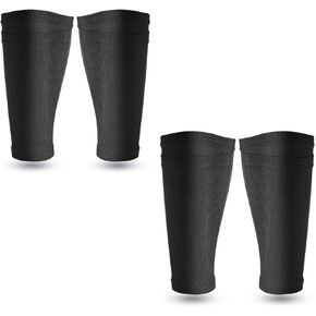 Soccer Shin Guards Sleeves 2 Pairs,Soccer Shin Guard Sock,Football Compression Calf Sleeves with Pocket,Shin Pads for Soccer Games Reduce Shocks and Injuries