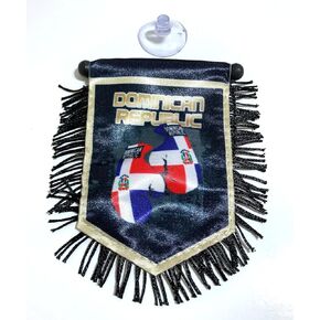 Dominican Boxing Glove Flags for Car Home Wall Door Window Accessory - Dominican Republic flag Design for Boxing Enthusiasts!