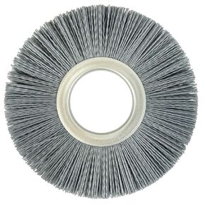 Weiler 20600 6" Nylox Metal Hub Wheel Brush, .022/320SC Crimped Fill, 2" Arbor Hole, Made in The USA (Pack of 2)