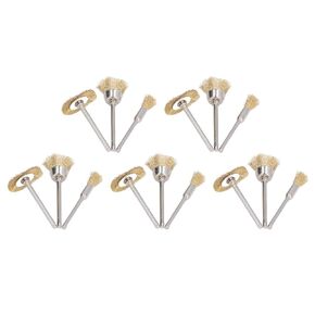 Metal Grinding Brush, Assorted Brass Wire Wheels 1/8in Shank for Rotary Tool for Scale for Electric Drills