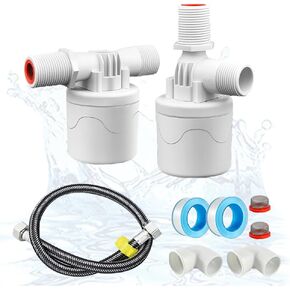 صمام تعويم، 2 قطعة صمام تعويم مياه 1/2 بوصة، صمام تعويم للتحكم التلقائي في مستوى المياه مع منفاخ للخزانات وحمامات السباحة وخزانات المياه وأحواض الماشية، PA6 in Kuwait