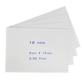 10 Pack A4 Size Black Opaque Rigid PVC Sheets, 0.5mm Thick, 297mm x 210mm Plastic Sheet for DIY Office Cutting, Signs, Display Projects