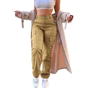 Cargo Pants for Women High Waisted Casual Pants Work Pants Baggy Stretchy Straight Leg Pants