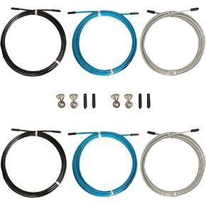 Replacement Cable for Speed Jump Rope, 6pcs 10ft Stainless Steel Wire with Polymer Coating for High Speed Jump Ropes.OD:2.5mm