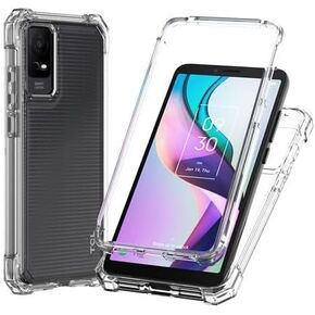 for TCL 30Z, TCL 30 LE - Shockproof Phone Case w/Belt Clip Holster - CV1 Black