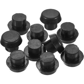 PATIKIL Billiard Cue Bottom Cover, 10 Pack Billiard Cue Rubber Plug Billiard Cue Bottom Protection Pad for Billiard Cue Stick
