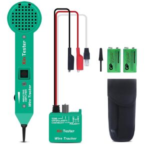 Tone Generator and Probe Kit Upgraded, Wire Toner Cable Tracer High Accuracy Network Cable Jack Testers RJ11 Ethernet Circuit Tracer with Inductive Amplifier Audio Adjustable Sense