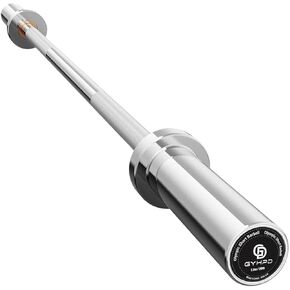 4ft/7ft Olympic Barbell for Strength Training and Weightlifting Hip Thrusts Squats, No. 45 Steel Chrome Finish Barbell Curl Bar for Home Gym
