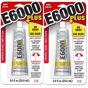 Eclectic Clear 0.9 Fl Oz E6000+Plus Multipurpose Adhesive - 0.9 oz (Pack of 2), 570110