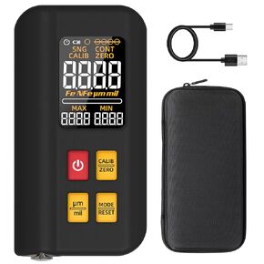 BSIDE Paint Thickness Gauge Used Car Coating Depth Meter, Rechargeable Color LCD Paint Mil Tester, 1500µm/0.1µm, with Fe/NFe Probe for Measuring Automotive Shipbuilding Vehicle Lab Industry Foil