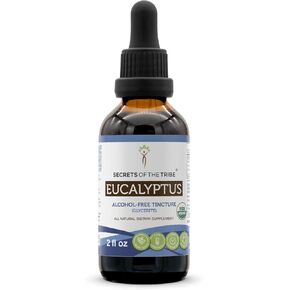 Eucalyptus USDA Organic | Alcohol-Free Extract, High-Potency Herbal Drops | Made from 100% Certified Organic Eucalyptus (Eucalyptus globulus) Dried Leaf (2 oz)
