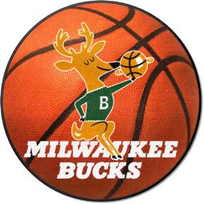 FANMATS 35327 NBA Retro Milwaukee Bucks Basketball Rug - 27in. Diameter