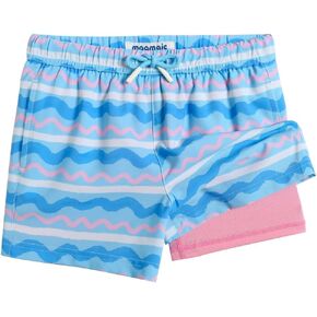 maamgic Boys Swim Trunks with Compression Liner 4-Way Stretch Quick Dry Swim Shorts Swimming Trunks Toddler Boy