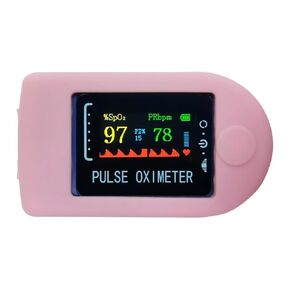 1Pc Pink Pulse Oximeter Fingertip Case,ANGGREK Oximeter Case Compact Portable Soft Comfortable Stable Reliable Effective Protective Cover For Home Outdoor Health Monitors