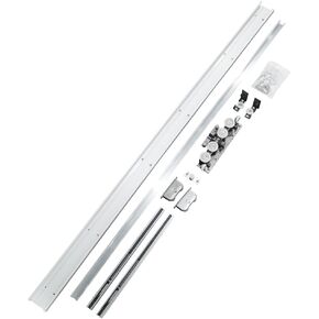59“Concealed Sliding Barn Door Hardware and Track ，Floating Wall Mount，Soft Closing (Newly upgraded 4-wheel pulley)
