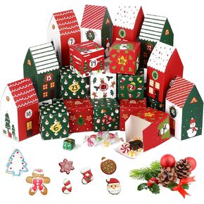 24 Empty Advent Calendar Boxes to Fill 2024 Christmas Advent Calendar Boxes DIY Christmas Advent Countdown Gift Boxes for Boys Girls Adults Party Favor
