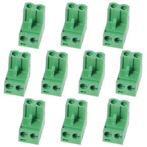PCB Screw 10pcs 5.08mm Pitch 3 Pole PCB Mount Terminal Connector Pluggable 2 Pin Phoenix Type Connector Communication Equipment