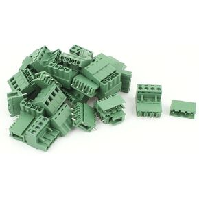 uxcell 20 Pair 4 Pins 5.08mm Pitch Male Female PCB Screw Terminal Block