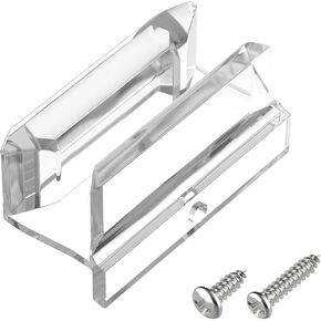 Clear Acrylic Sliding Shower Door Bottom Guide with Screw fits for Sliding Shower Doors, 3/8 in Channels for Glass Shower Door Plastic Guide - 1 Pack