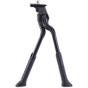 Adjustable Bike Kickstand with Center Mount Double Legs Aluminium Alloy Anti-Slip Fit For 24-29 Inch Mountain bike Road bicycle BMX E-Bike Sports Bike Adult Bike, OF01-BK