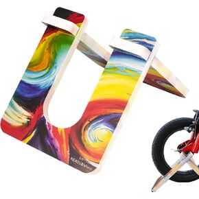 SHIDOW PVC Bike Stand, Indoor Bike Stand, Children's bike display stand, Bike Stand Floor Bicycle Rack for Bike and Balance Bike Indoor Storage (white)