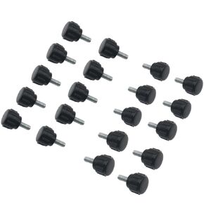 20pcs Thumb Screws M4 x 10 mm Carbon Steel Threaded Knurled Thumbscrew Round Knob Grips Clamping Screw