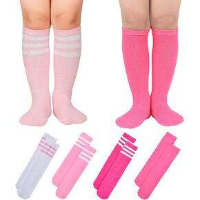 Century Star Kids Toddler Soccer Socks Youth Cotton Knee High Soft Tube Softball Baseball Socks for Boys Girls