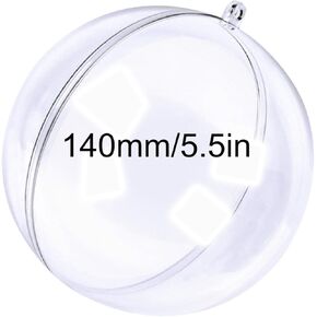 30pk 80mm Large Clear Plastic Ornaments for Crafts Christmas Fillable Ornaments Balls Hanging for Crafts DIY Christmas Tree Wedding/Birthday/Party/Gift Box (30)