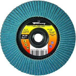 Forney 71923 4 1/2" Double-Sided Flap Disc, 40/80 Grits