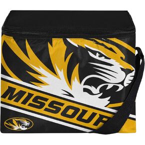 FOCO Missouri Tigers NCAA Big Logo Stripe 6 Pack Cooler
