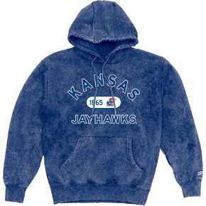 Blue 84 NCAA Officially Licensed Mineral Wash Hooded Sweatshirt Applique