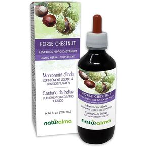 Naturalma Horse Chestnut (Aesculus hippocastanum) Seed Alcohol-Free Tincture - 6.76 fl oz Liquid Extract in Drops - Herbal Supplement - Vegan