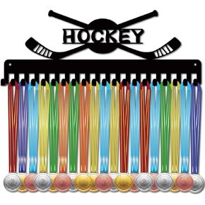 CREATCABIN Irish Dance Medal Hangers Medal Holder Display Hanger Rack Sports Metal Hanging Athlete Awards Wall Mount Decor with 20 Hooks for Wall Women Competition Dance Clover Black 15.7 x 5.9 Inch
