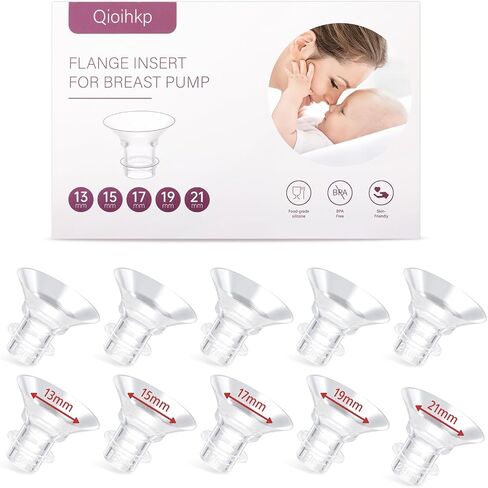 Electric Breast Pump Flange Inserts 21 mm 8PCS for 24 mm Shields Flange/Shield of Most Pumps, BPA Free Inserts,Hands-FreeBreast Pump,Sealed,Reduce 24mm Tunnel Down to Other Size in Saudi Arabia
